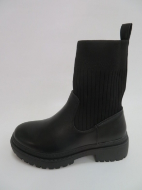 Botki damskie jesienne na płaskim (36-41) JW149 BLACK