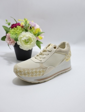 Buty sportowe damskie na płaskim (36-41) AB965 BEIGE