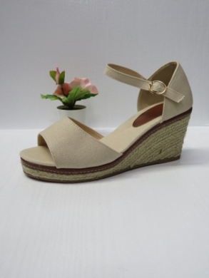 Sandały damskie na koturnie (36-41) LE-557 BEIGE