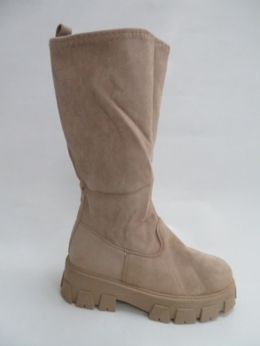 Kozaki damskie jesienne na płaskim (36-41) V8062 BEIGE