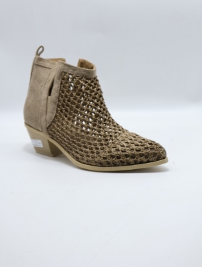 Botki damskie na obcasie (36-41) 7639 KHAKI
