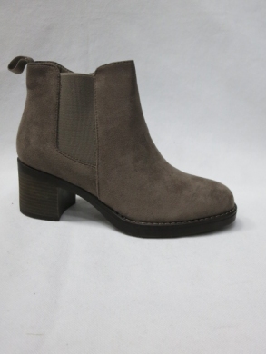 Botki damskie ocieplane na obcasie (36-41) 6617 KHAKI