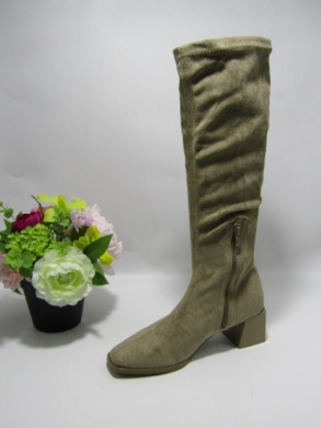 Kozaki damskie na obcasie (36-41) 9570A-1 KHAKI