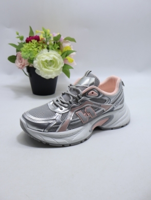 Buty sportowe damskie na płaskim (36-41) YY-146 SILVER