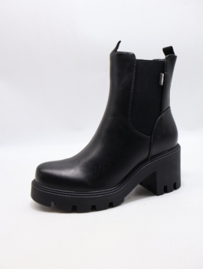 Botki damskie ocieplane na obcasie (36-41) B171-1 BLACK