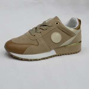 Buty sportowe damskie na płaskim (36-41) R-79 BEIGE