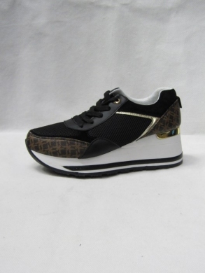 Buty sportowe damskie na koturnie (36-41) 2342 BLACK