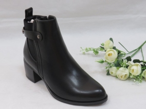 Botki damskie ocieplane na obcasie (36-41) UK91 BLACK