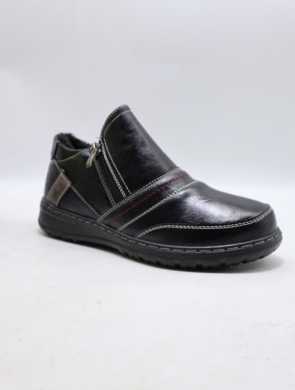 Botki damskie ocieplane na płaskim (36-42) 26324-1 BLACK