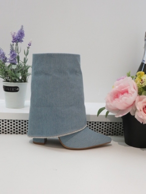 Kozaki damskie na obcasie (36-41) 9507A JEANS