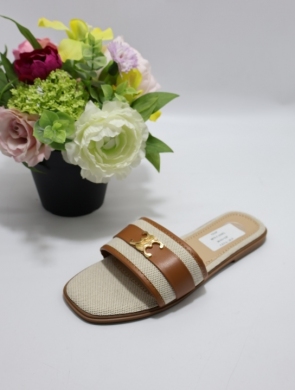 Klapki damskie na płaskim (36-41) 9870 CAMEL