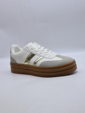 Buty sportowe damskie na płaskim (36-41) D51-316 WH/GOLD