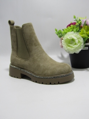 Botki damskie na płaskim (36-41) 9576 KHAKI