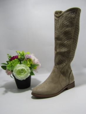 Kozaki damskie na płaskim (36-41) H165 KHAKI