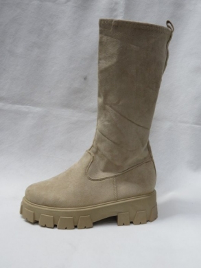 Kozaki damskie ocieplane na płaskim (36-41) 8062 KHAKI
