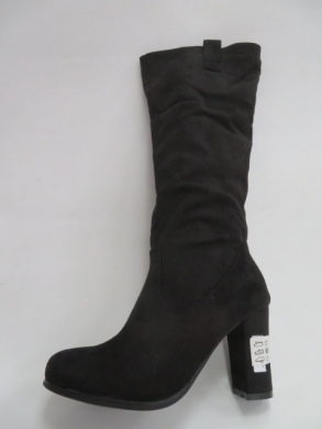 Kozaki damskie ocieplane na obcasie (36-41) Y051 BLACK