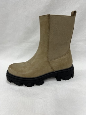Botki damskie na płaskim (36-41) HBL-2 KHAKI PU